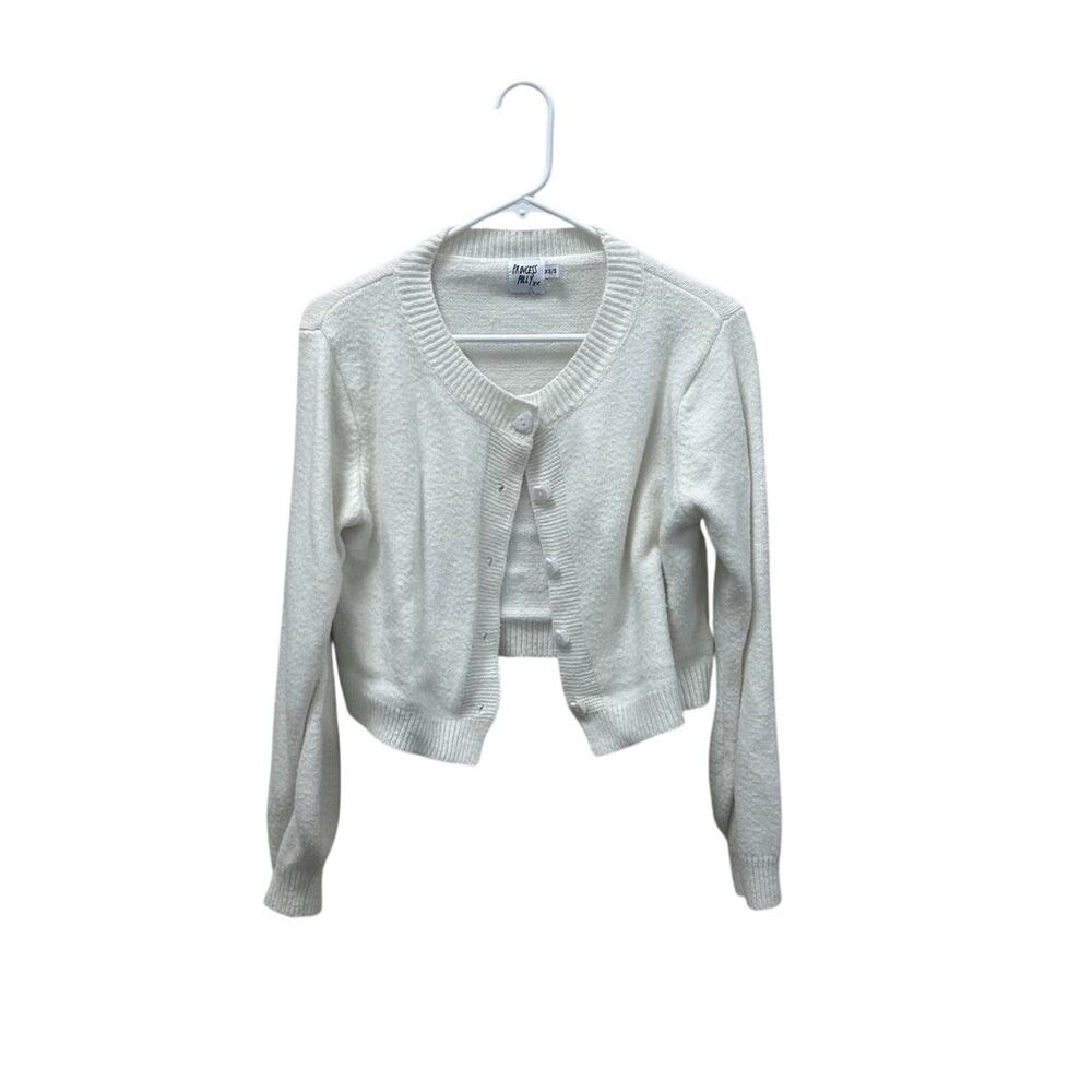 Princess Polly White Cardigan Sweater size XS/S